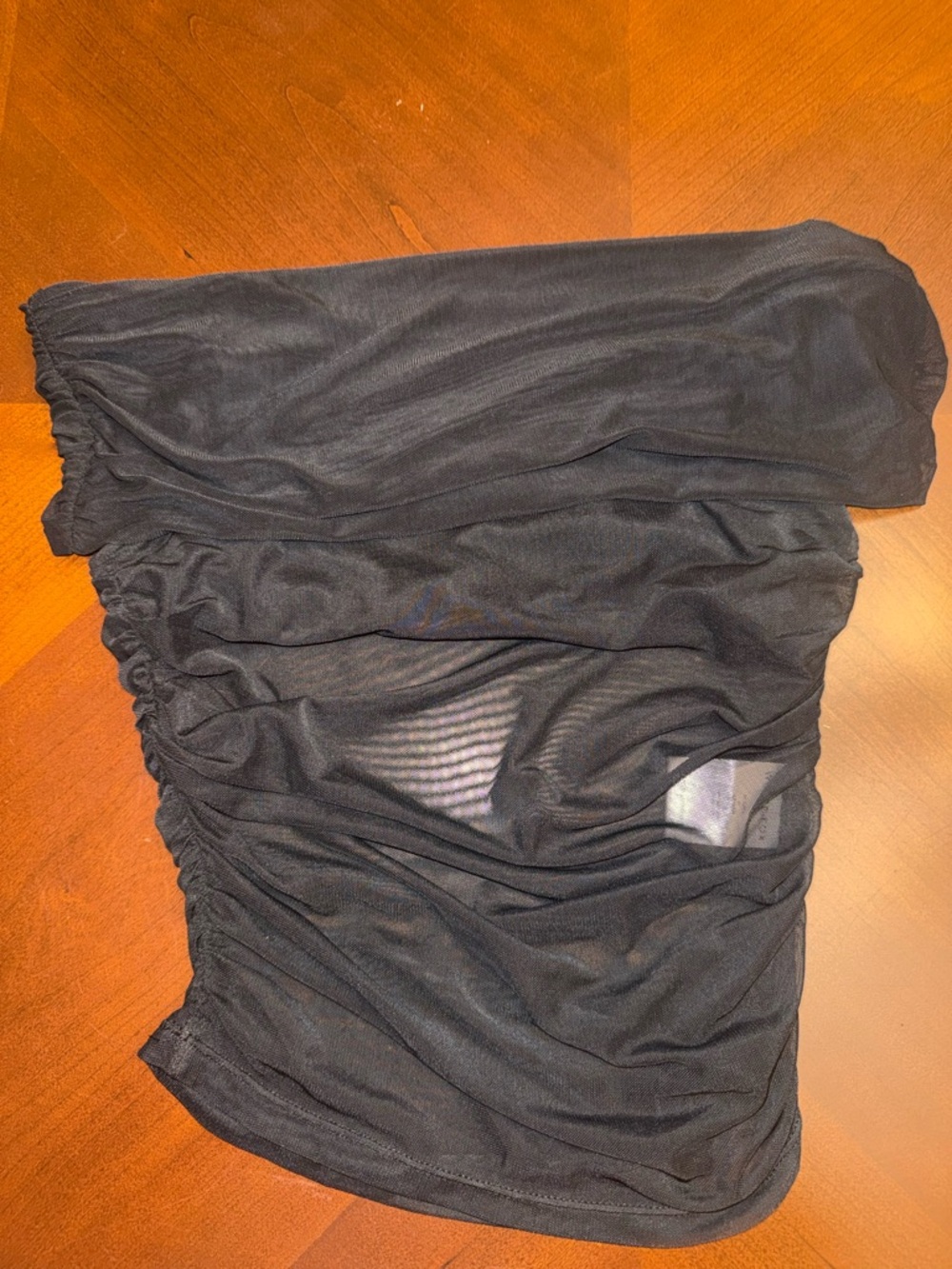 White Fox Black Off-Shoulder Sheer Top